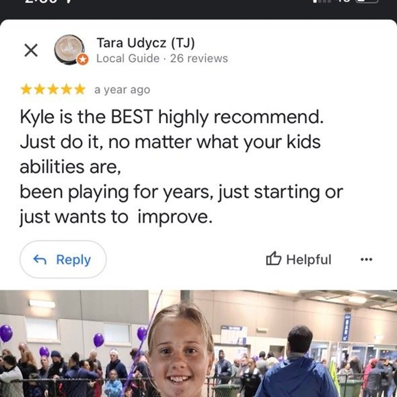 Five-star Google review from Tara Udycz: Kyle is the best, highly recommend whatever your kid's ability